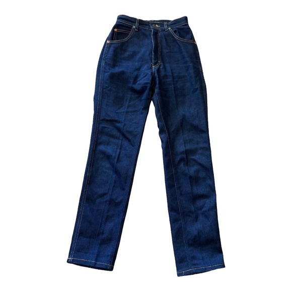 Lee Denim - Vintage LEE Jeans Women Size 8 Petite (25x30) Blue Dark Wash Denim MADE IN USA